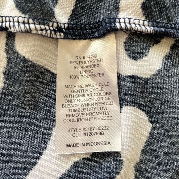 En Focus Womens Sz S Midi Career Dress Black White - Picture 2 of 3